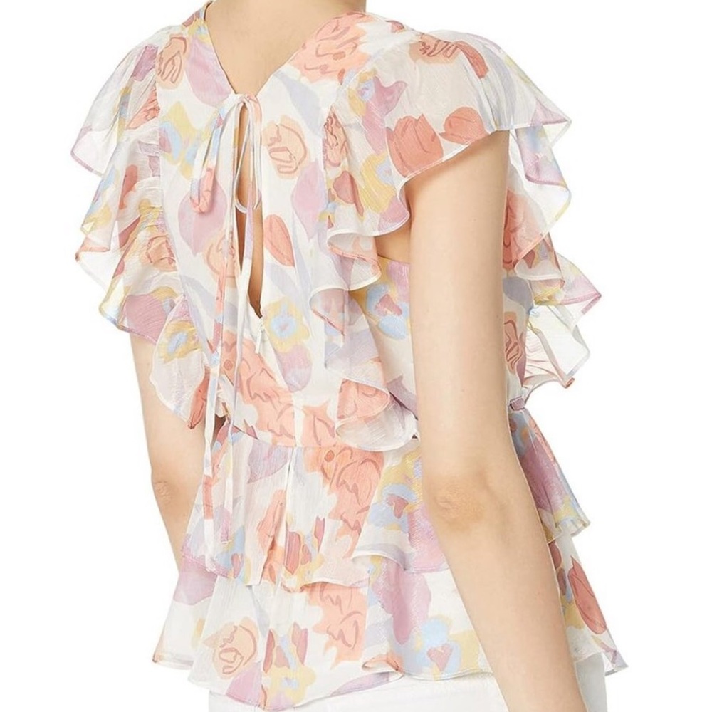 NWOT Ted Baker Rowyn Ruffle Top - Picture 4 of 11